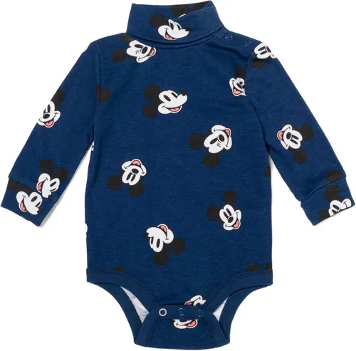 Vista 4 de Disney Lion King Mickey Mouse Simba - Paquete de 2 mamelucos de cuello alto para bebé recién nacido a bebé