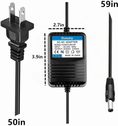 Vista 7 de Adaptador de CA 9VAC para línea 6 Bass POD XT XTL, FloorPod, Floor-Pod Plus, JM4 Looper, Micro Spider, POD xt Live Power Supply Cord Line-6