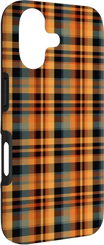 Vista 3 de Plaid Orange Brown Fall Harvest Muted Colors Print Pattern Case for iPhone 17
