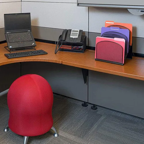 Vista 2 de Safco Onyx Organizador de escritorio, 8 compartimentos verticales escalonados, buzón de oficina y aula, clasificador de papel y correo, malla