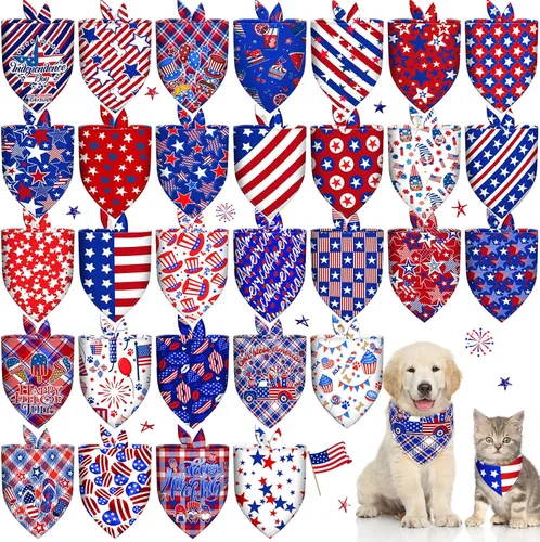 Vista 12 de 120 piezas de bandanas navideñas para perros a granel, bufandas ajustables para perros, baberos, bandanas navideñas para cachorros, bufandas