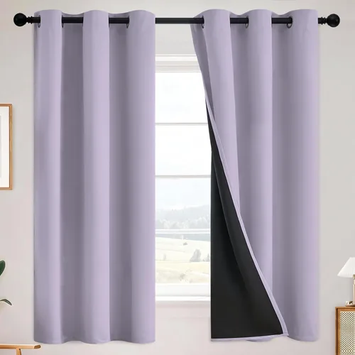 Vista 93 de SimpleHome - Cortinas opacas 100% para recámara, cortinas de ventana con ojales beige, con aislamiento térmico, cortinas de oscurecimiento