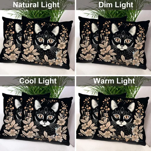 Vista 371 de Batmerry Autumn Pumpkin Templeton Throw Pillow Covers, Green Leaves Paths Forests Decorative Pillow Covers Digital Printing Blended for Couch Sofa