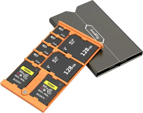 Vista 7 de SMALLRIG Funda para Tarjetas de Memoria Soporte Anti-Choque Anti-Caída y Arañazos Adecuada para Tarjetas SD/Micro SD/SIM para Entusiastas
