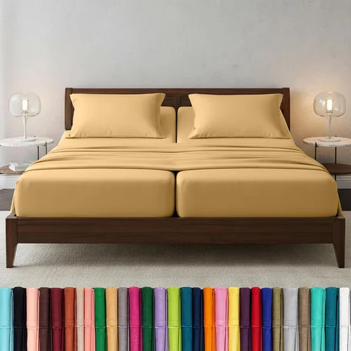 Vista 74 de Elegant Comfort - Juego de sábanas de microfibra de 1500 hilos de calidad hotelera prémium de 4 piezas - Resistente a arrugas, sábana bajera