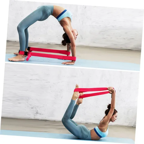 Vista 4 de LIOOBO Resistance Band Yoga Tension Band for Fitness Non-Slip Adjustable Lightweight Suitable for Fitness Levels