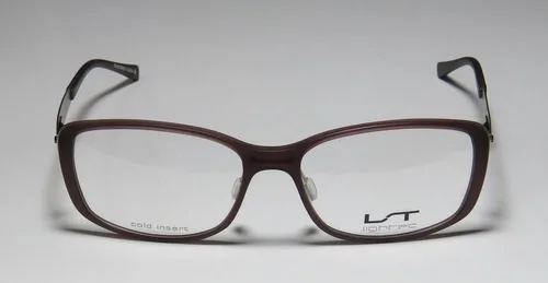 Vista 3 de Lightec 7035l - Lentes ópticos para hombre y mujer con bisagras flexibles de borde completo (53-15-135, marrónplateado)