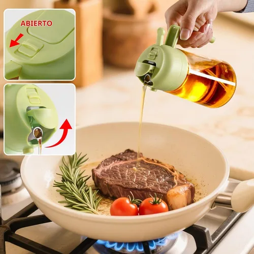 Vista 4 de SWEET VIEW Pulverizador de aceite de oliva 2PCS para cocinar 16oz/470ml