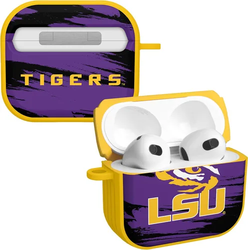 Vista 13 de Affinity Bands LSU Tigers HDX - Funda compatible con Apple AirPods Gen 1 y 2 (rayas de pintura)