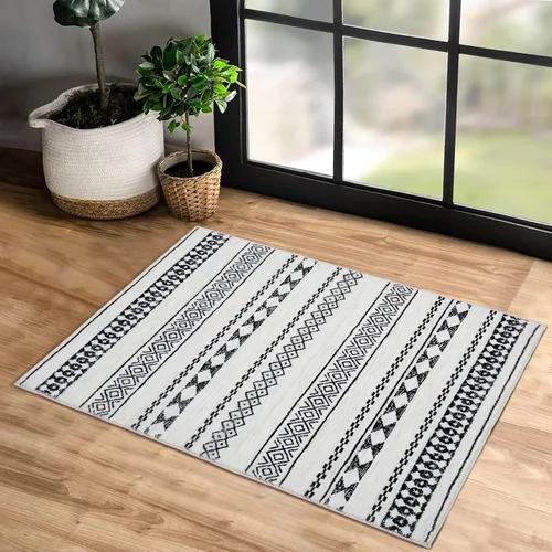 Vista 11 de GlowSol Alfombra de área de 5 x 7 pies para sala de estar y dormitorio, lavable, suave, de pelo bajo, con parte trasera antideslizante, resistente a
