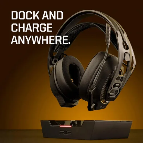 Vista 2 de RIG Auriculares inalámbricos 800 PRO HD y estación base multifunción, compatible con PC, Mac, PS5, PS4, con sonido envolvente Dolby Atmos 3D