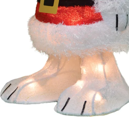 Vista 9 de ProductWorks Adorno navideño para interiores/exteriores con Snoopy de Peanuts preiluminado en abrigo de Santa y astas para patio, exhibición