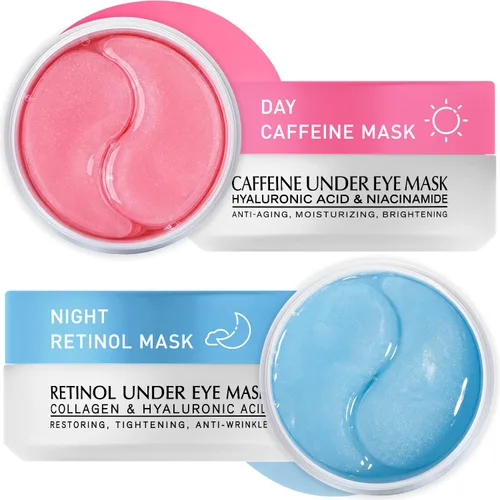 Vista 11 de Kit de parches para debajo de los ojos: 120 piezas de retinol y gel dorado para ojeras, hinchazón y arrugas, almohadillas de tratamiento de piel