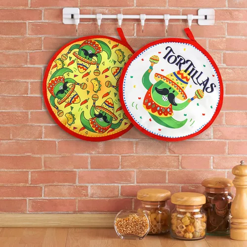 Vista 9 de Coloch Paquete de 3 bolsas calentadoras de tortillas, soporte aislante de 12 pulgadas para calentar tacos, mantiene el calor para tortillas