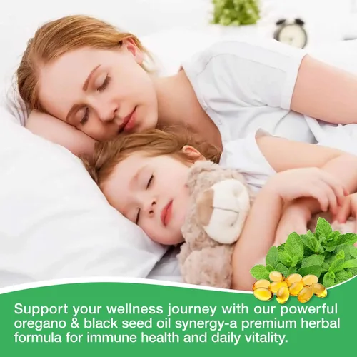 Vista 6 de Aceite de orégano con aceite de semilla negra – 400 cápsulas de aceite de orégano orgánico, apoyo inmunológico y digestivo, apoyo antioxidante, a