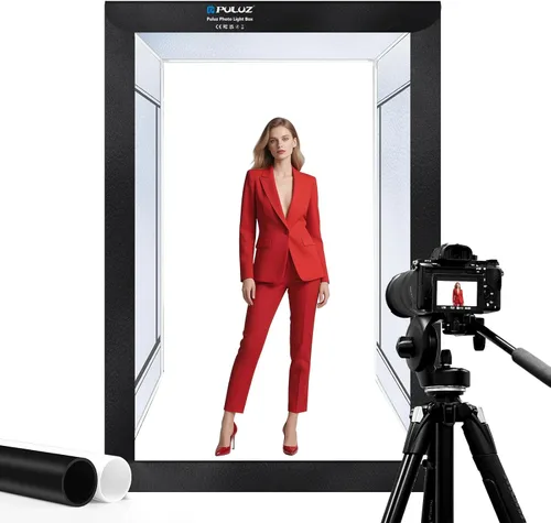 Vista 11 de Caja de luz de estudio fotográfico mini de Puluz, kit de tienda de fotos portátil, carpa plegable para fotografía con CRI >95, 104 luces LED y 6