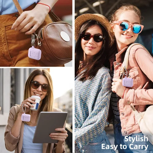 Vista 6 de Lerobo para AirPods Case 2ª 1ª Generación Funda Protectora Completa con Grabado de Flores Compatible con la Carcasa de Carga de Apple AirPod