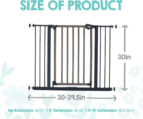 Vista 12 de Regalo Safety - Puerta de madera extra ancha de 39 pulgadas, montaje a Negro/Madera de cerezo