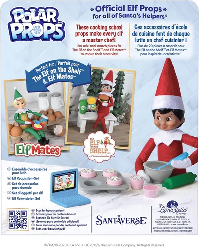 Vista 6 de The Elf on the Shelf Accesorios polares: ayuda a los elfos a crear nuevas escenas o compartir juegos de simulación - Incluye más de 20 accesorios