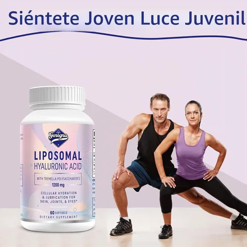 Vista 3 de Suplemento de ácido hialurónico liposomal de 1000 mg para piel y cabello, 1 paquete