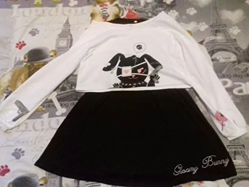 Vista 8 de Bonito vestido para adolescentes y niñas conjunto de dos piezas con estampado de conejo vestidos casuales de algodón para primavera y otoño como