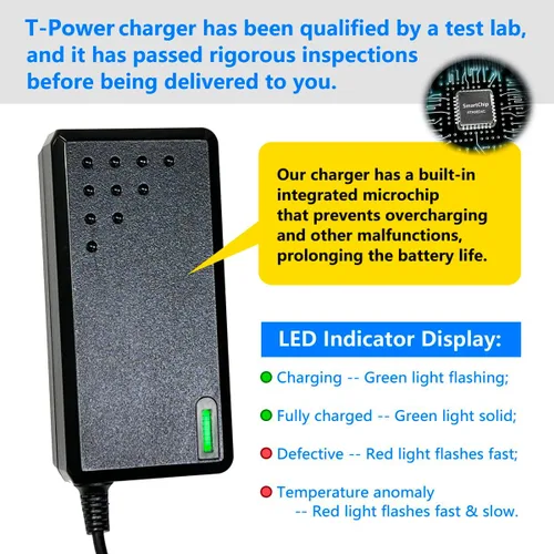 Vista 2 de T POWER Cargador de 30 V para aspiradora inteligente inalámbrica Tineco Floor ONE S7 Pro Series Modelo FW200300US, KL-WA300100-X Adaptador de CA CC