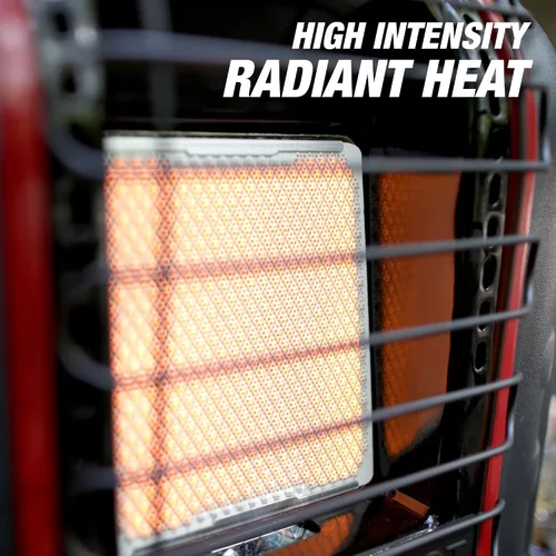 Vista 16 de Radiador portátil Mr. Heater para interiores, color gris, Multi, Negro-rojo, 1