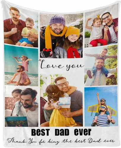 Vista 21 de InterestPrint Manta de amor personalizada con texto en inglés "To Dad, Even When I Not Close by,I Want You to Know I Love and Appreciate You We Love