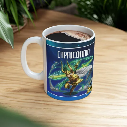 Vista 4 de Capricornio, Los Caballeros del Zodiaco, cerámica 11Oz