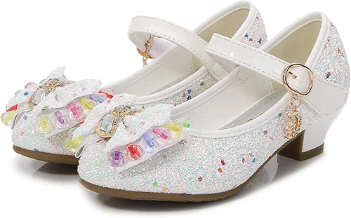 Vista 4 de Cadidi Dinos Zapatos de vestir para niñas, zapatos de fiesta de boda, zapatos de tacón Mary Jane Princesa (bebéniño pequeñoniño grande)