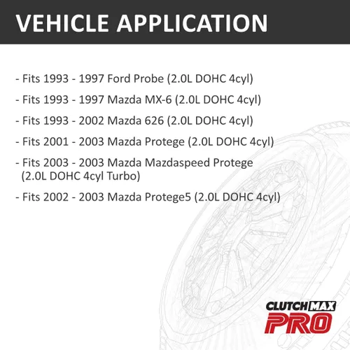 Vista 2 de PRO Performance Stage 2 Kit de embrague compatible con Ford Probe 1993-1997 Mazda 626 1993-1997 MX-6 2001-2003 Protege 2002 2003 Protege5 2.0L 4cyl