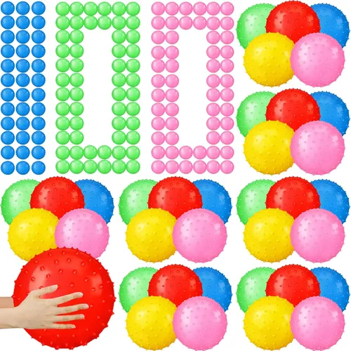 Vista 8 de Jerify Knobby Balls - Pelotas de rebote de 7 pulgadas, bolas grandes hinchables a granel, bolas sensoriales suaves para masaje, bolas de plástico