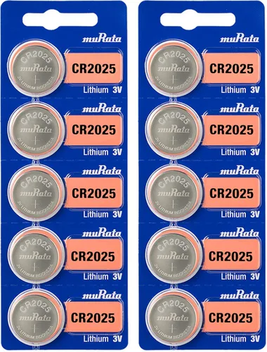 Vista 10 de Murata Batería CR2025 3V Litio Moneda Celda - Reemplaza Sony CR2025 (2 Baterías)