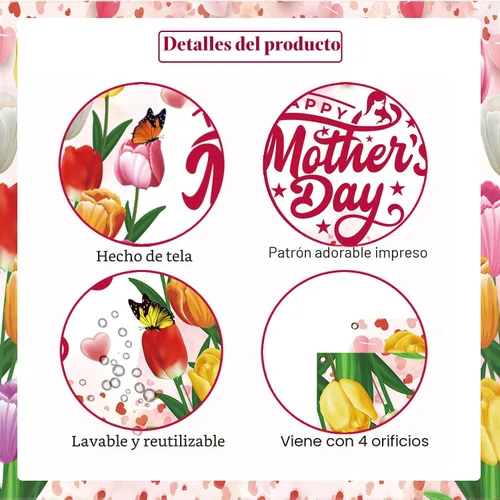 Vista 3 de Decoraciones para el Día de la Madre, Día de la Madre, Día de la Madre, decoración de fiesta del día de la madre, 71 x 35 pulgadas