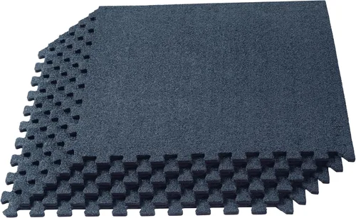Vista 10 de We Sell Mats 3/8 Inch Thick Interlocking Foam Carpet Tiles Durable Carpet Squares Anti Fatigue Support for Home Office or Classroom Use