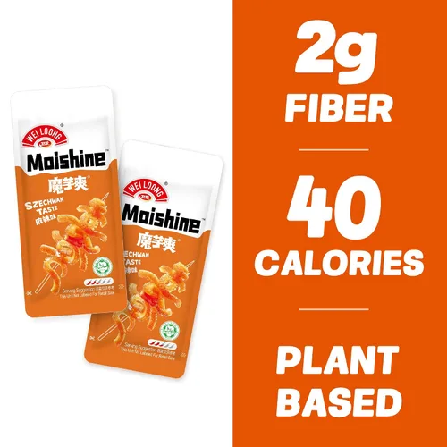 Vista 5 de WEILOONG Moishine Szechwan Taste Konjac Snack, tamaño compartido, alrededor