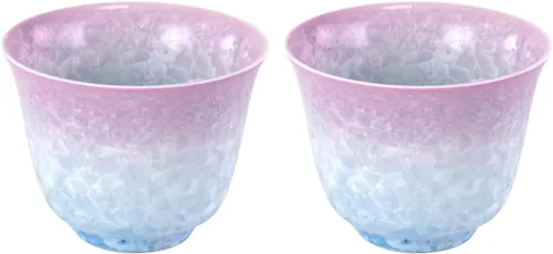 Vista 13 de KAMMAK Juego de 2 tazas de té pequeñas de porcelana de 6.7 onzas, tazas de té japonesas de cerámica para el hogar, fiesta, oficina, juego de té