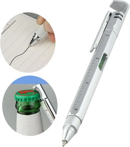 Vista 5 de Plastic Rollerball Pen 140mm Dual Scale Measurement(black)