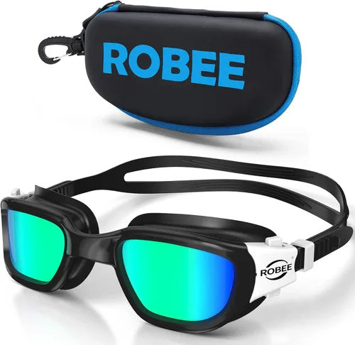 Vista 19 de Robee Gafas de natación, gafas de natación polarizadas para adultos, para hombres, mujeres y jóvenes, gafas de piscina de agua