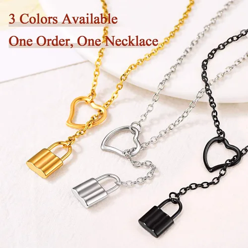 Vista 4 de FOCALOOK Lariat Y-Necklaces Long Necklaces for Women Long Black Necklaces Gold Necklaces for Women Drop Lock Necklaces for Women Front