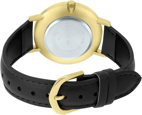 Vista 4 de Casio LTP-VT01GL-1B nuevo reloj analógico original para mujer correa de cuero negro LTP-VT01