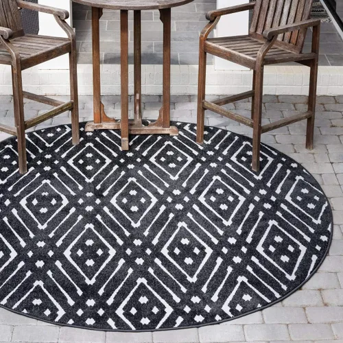 Vista 21 de Unique Loom Sabrina Soto Outdoor Collection - Alfombra geométrica, moderna, vibrante y enrejada contemporánea, 2 pies 0 pulgadas x 6 pies