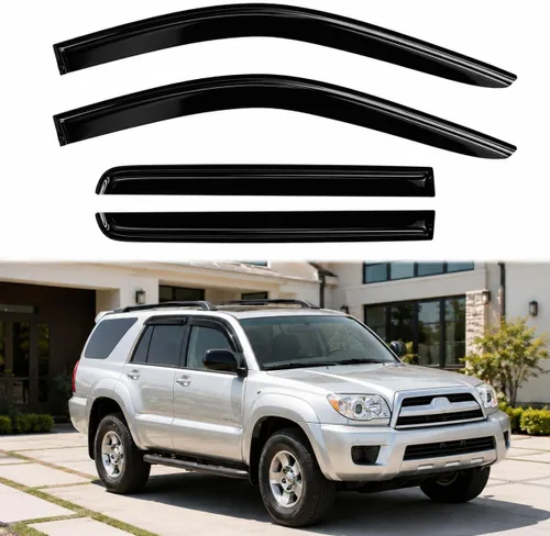 Vista 52 de 4 protectores de lluvia para Chevy Equinox 2010-2017, viseras de ventana, deflectores, parasoles, cinta de ventilación en canal hacia fuera