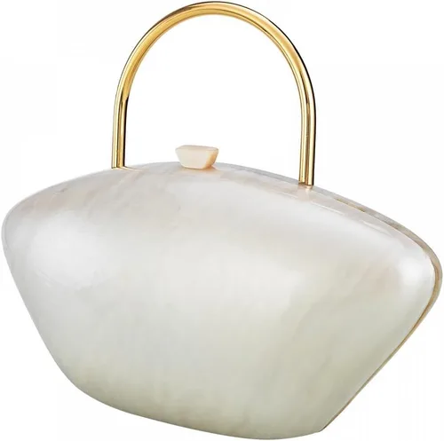 Vista 4 de YYW Monederos de mano para mujer, con forma de concha acrílica, lindo bolso de noche con cadena para fiesta de boda