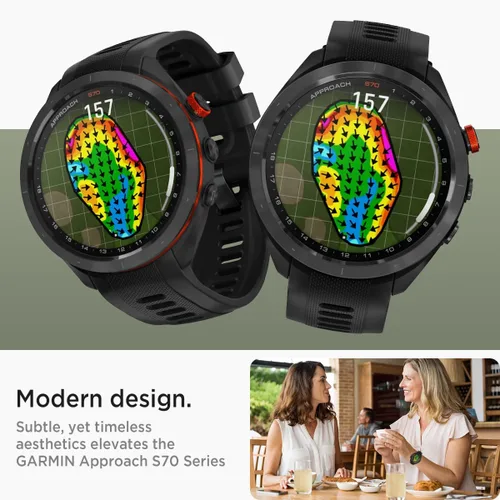 Vista 3 de Miimall Funda compatible con Garmin Approach S70, a prueba de golpes, antiarañazos, carcasa ultrafina, suave, bisel de TPU, funda protectora
