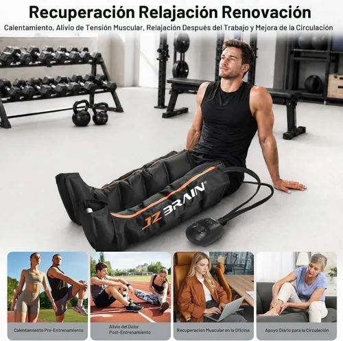 Vista 6 de Botas de recuperación de piernas con compresión de aire: Dispositivo de sistema de compresión secuencial de doble potencia con sensor de presión
