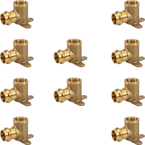 Vista 8 de Pro-press - Codo de oreja de 1/2 pulgada x 1/2 pulgada NPT hembra de 1/2 pulgada x 1/2 pulgadas, ajuste de presión profesional de cobre, codo