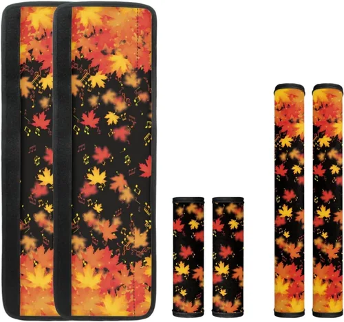 Vista 19 de 6 fundas para manija de puerta de refrigerador de Acción de Gracias, cubierta de manija de nevera de otoño, hoja de arce, protector de manija