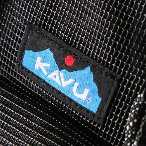 Vista 4 de KAVU Bolsa de cuerda de playa de malla Crossbody Sling Mochila - Negro, Negro -, Bolsa de cuerda de playa