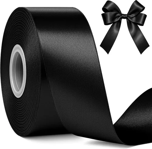 Vista 94 de Fullive Cinta de 1 pulgada para envolver regalos, cinta de Halloween de color morado oscuro de 30 yardas Sleek Glossy, Wear Resistant, Easy Cut